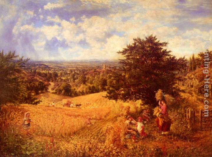 Harvest Time painting - George William Mote Harvest Time art painting